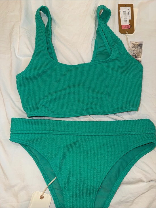 Billabong Other - Billabong Teal Textured Scoop Bikini Set